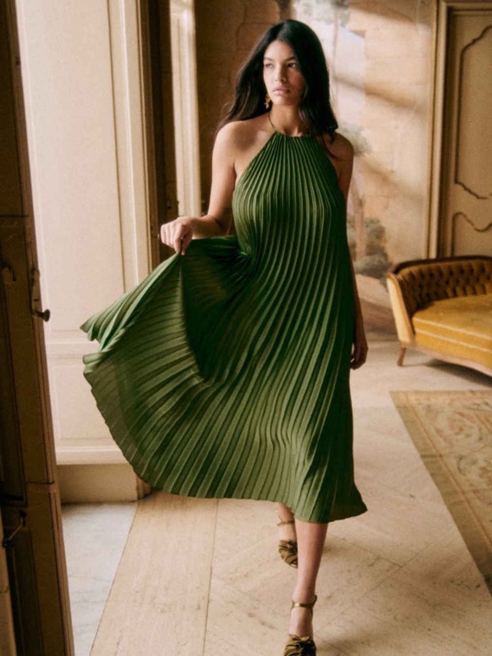 Sezane Layla Dress - Green